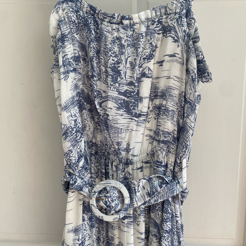 Blue midi dress
